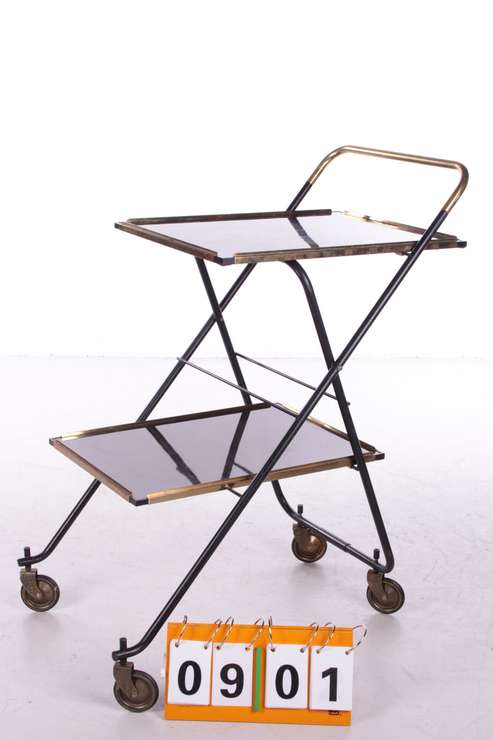 Vintage Franse Serveertrolley of Drankenkar,1960 leeg
