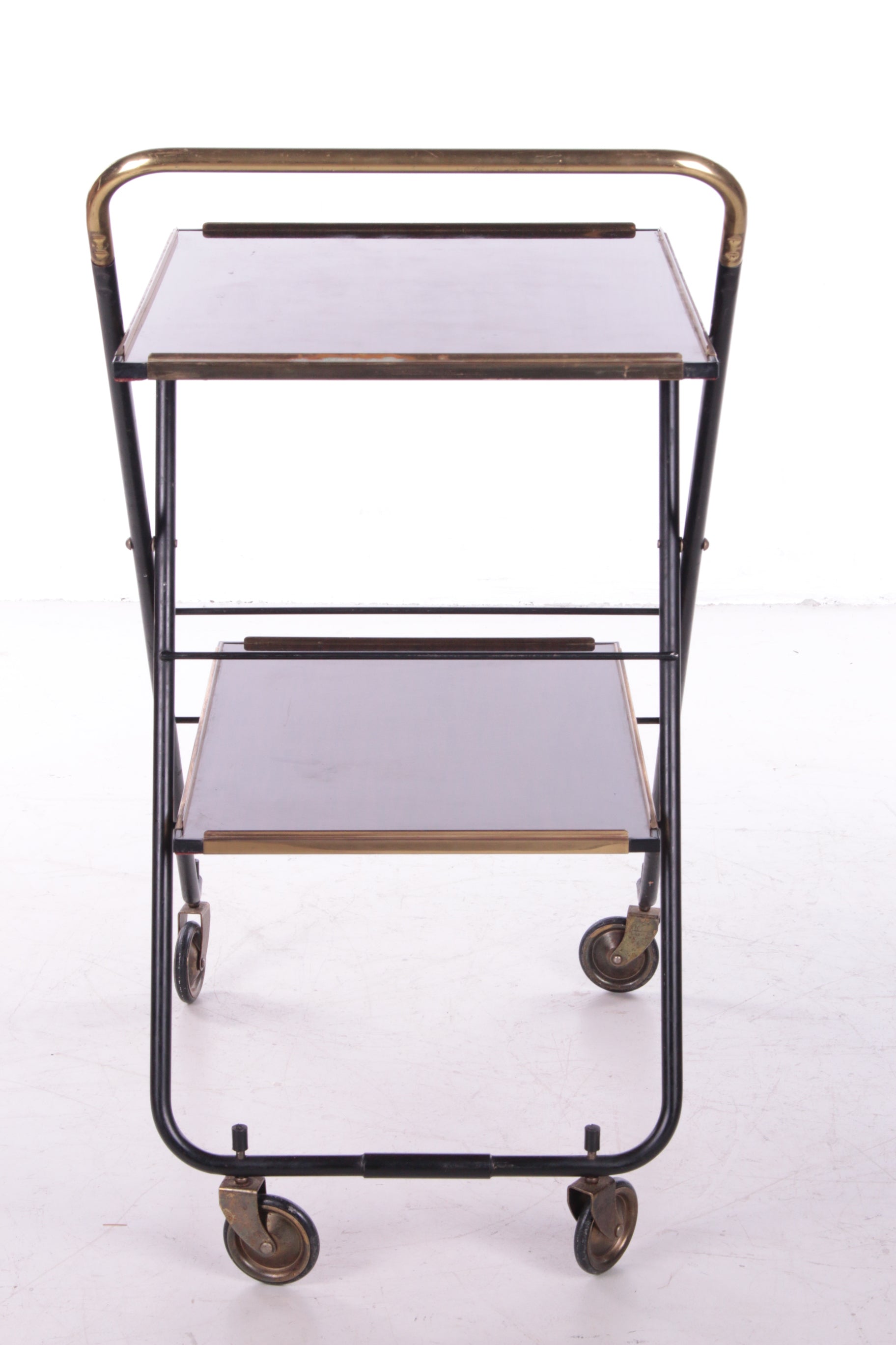 Vintage Franse Serveertrolley of Drankenkar,1960 achterkant