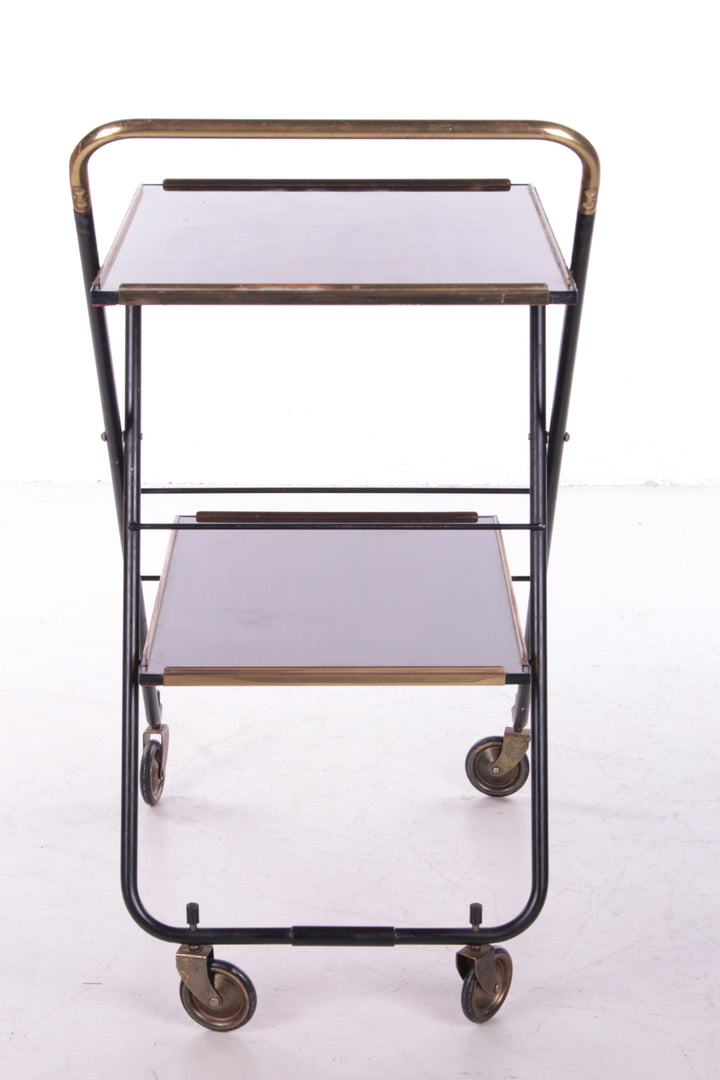 Vintage Franse Serveertrolley of Drankenkar,1960 achterkant
