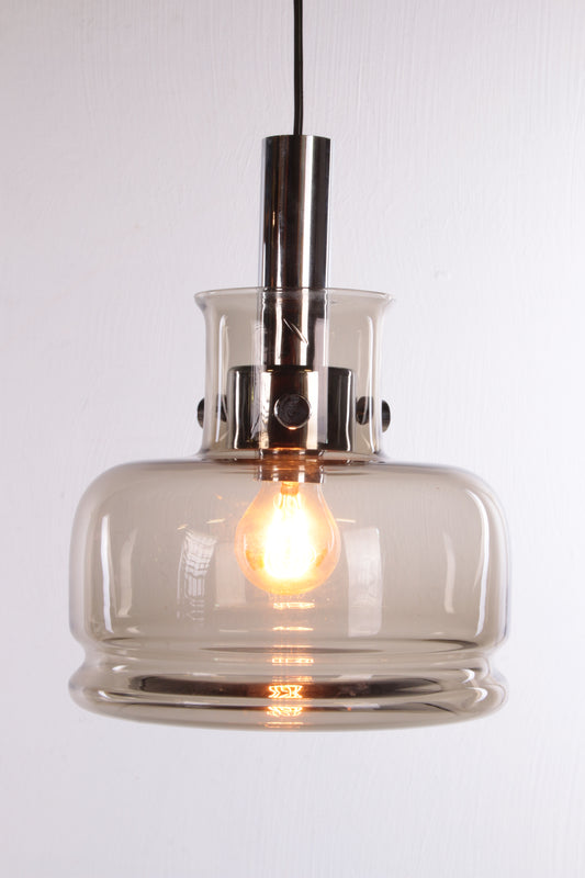 Hanglamp van rookglas Ontwerp van Vitrika