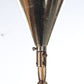 Vintage Pendant lamp Hollywood Regency style with white mottled glass globe.