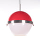 Vintage Red/white Pendant Lamp Model bulb,1960s Italy