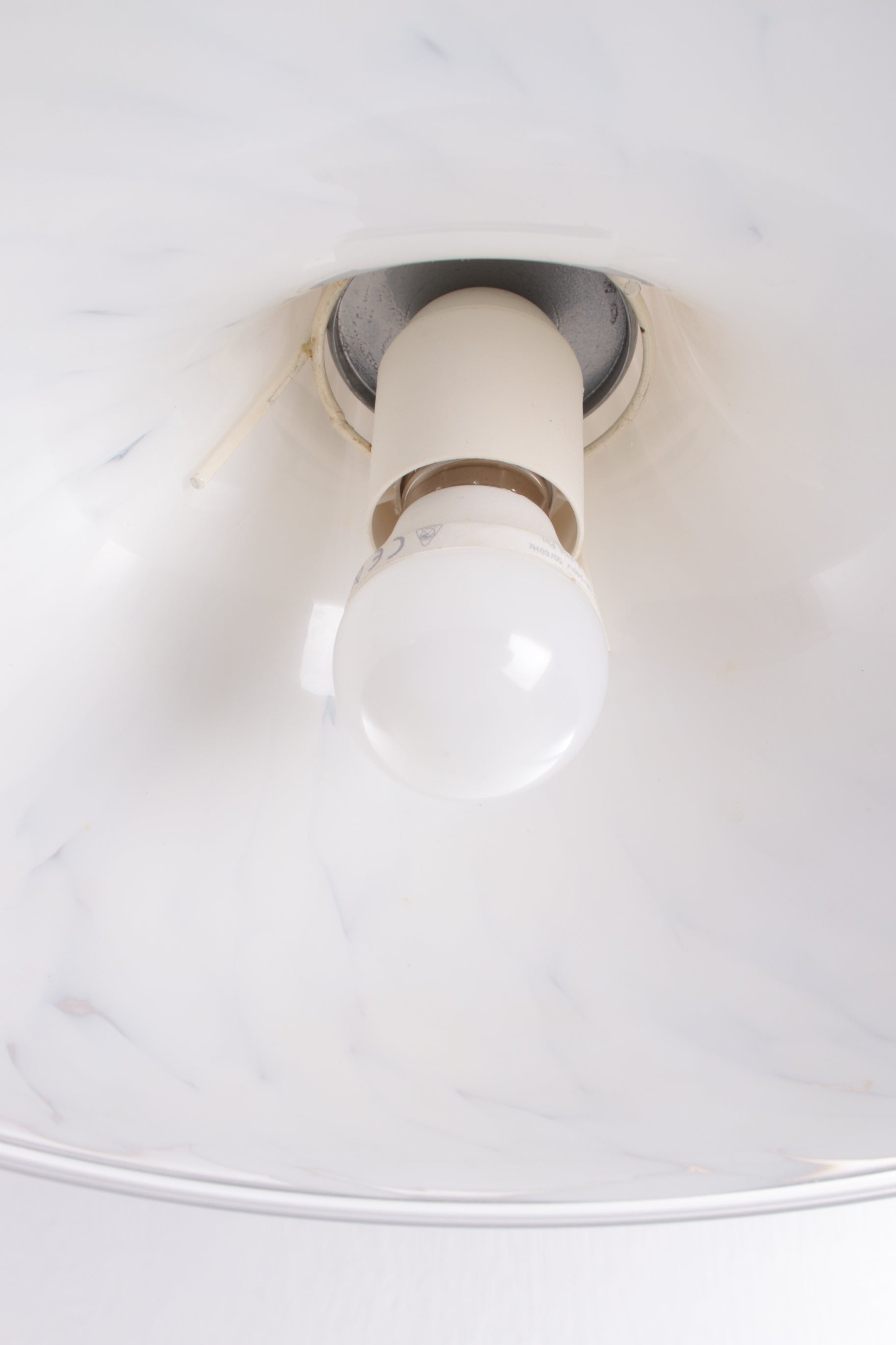 Holmegaard/Royal Copenhagen "Mandarin" hanglamp door Michael Bang binnenkant kap