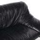 Italian Black leather Postmodern 2 seater sofa,1970s