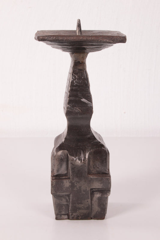 Brutalist Bronze Solid Candle Stand