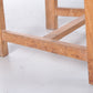 Set 10 Deense eikenhouten keukenstoelen met rieten zitting detail stoelpoten