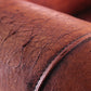 Vintage Schaapsleren Fauteuil met een mooie bruine patina detail armleuning