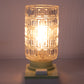 Vintage night light mint green with original glass 1970s