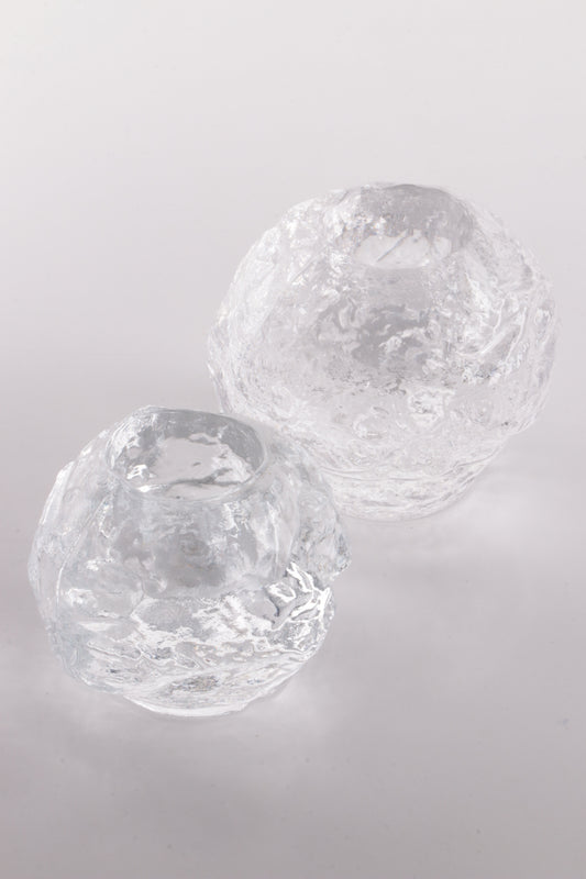 Design Glass Set of Tealights Model Snowball made by Kosta Boda.