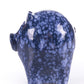 Blue ceramic piggy bank.