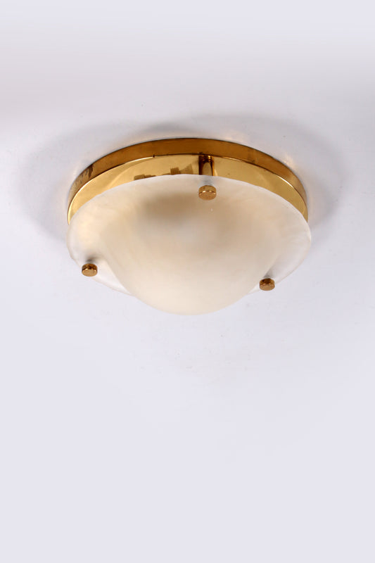 Vintage matte glass ceiling lamp by Fischer Leuchten