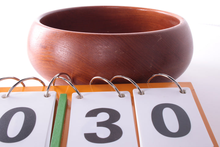 Vintage Grote Teakhouten schaal uit Denemarken jaren60