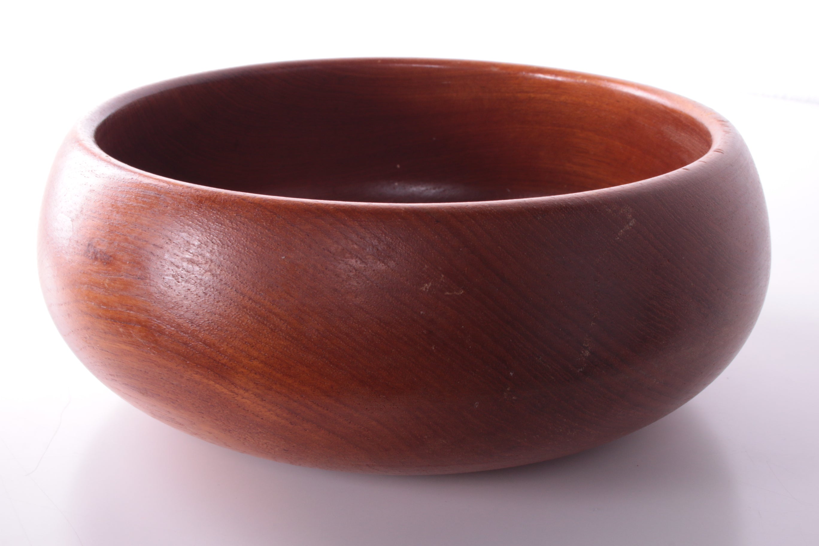 Vintage Grote Teakhouten schaal uit Denemarken jaren60