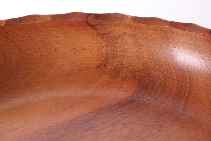 Vintage teak houten hoge schaal of fruitschaal jaren60 Denemarken