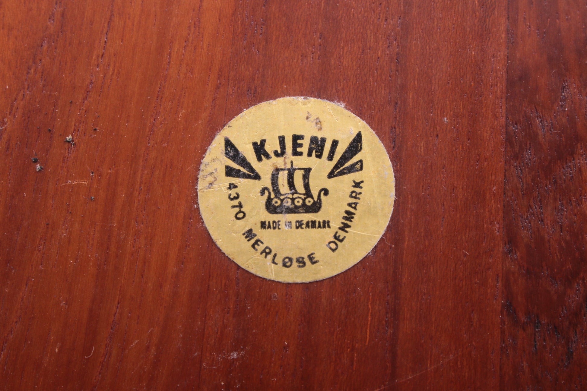 Vintage Set van 4 Teak houten onderborden van het merk Kjeni Denemarken