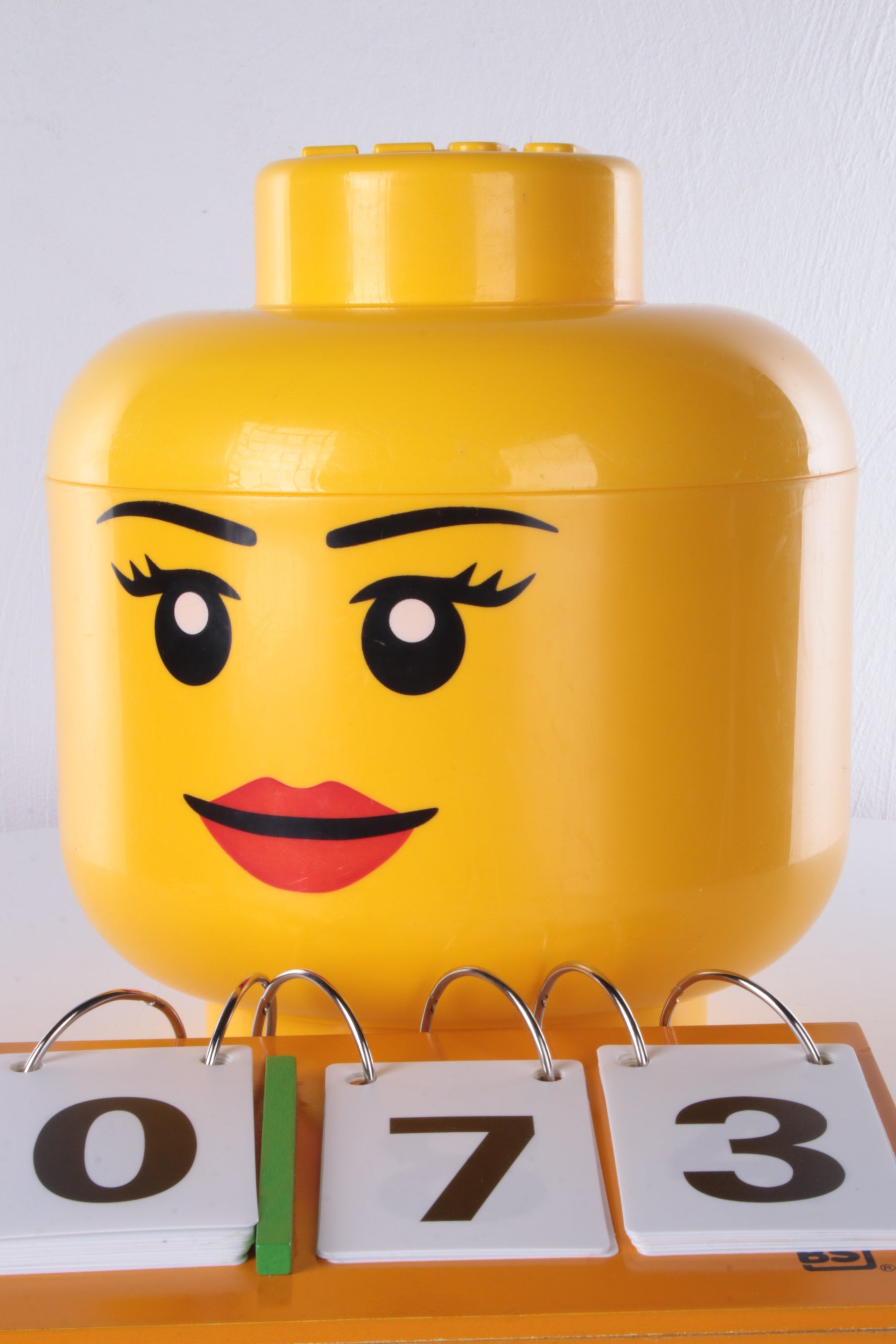 Lego girl store head storage box