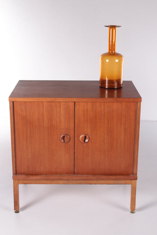 Small folding door cabinet Teakwood with adjustable legs