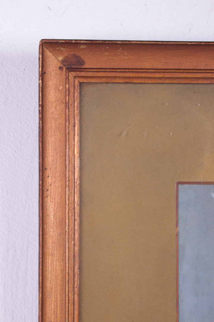 Mooi oud schilderij gemaakt van Wasco landschap met een molen,1923