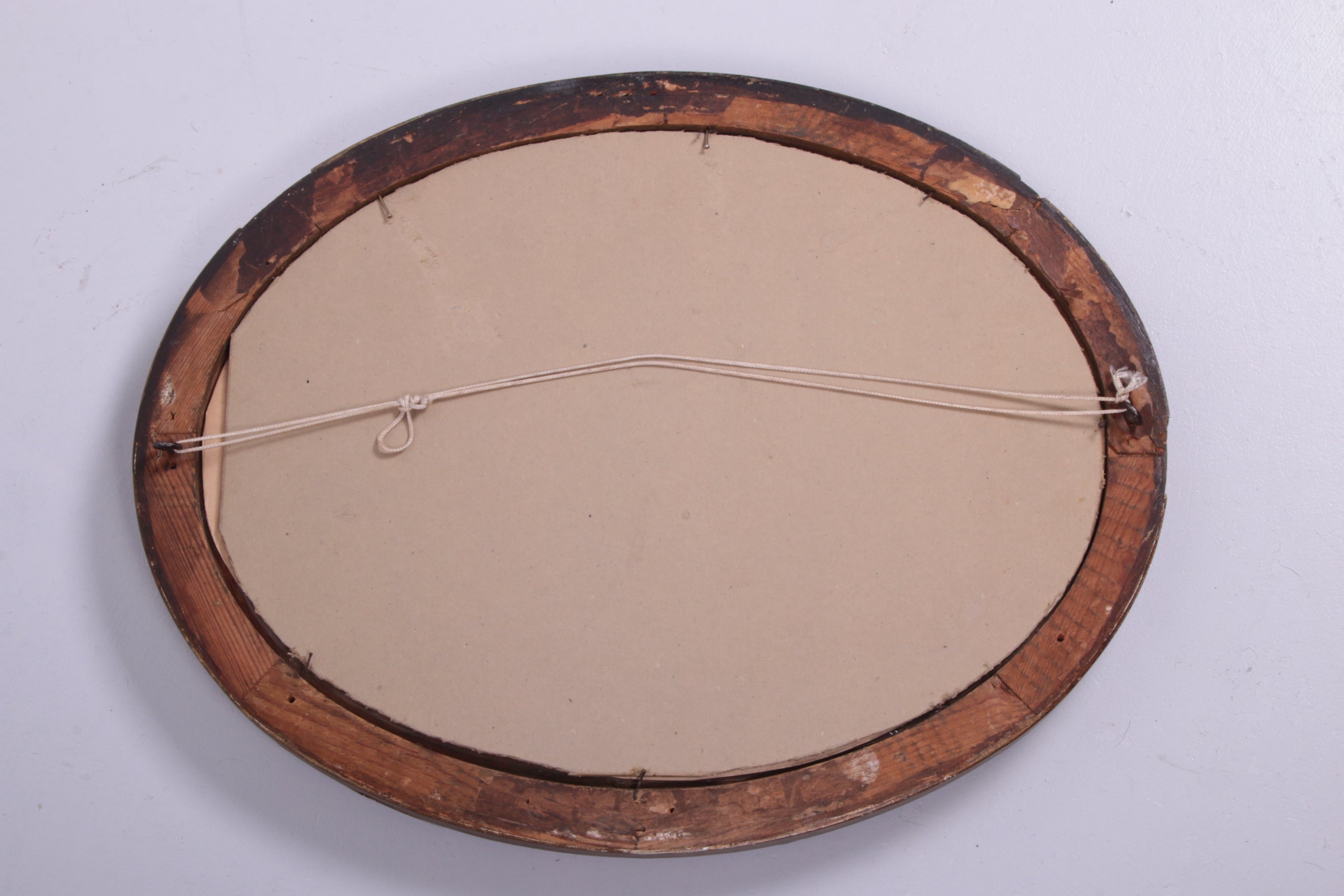 Brocante gouden lijst met print van Boerenkinderen,1960