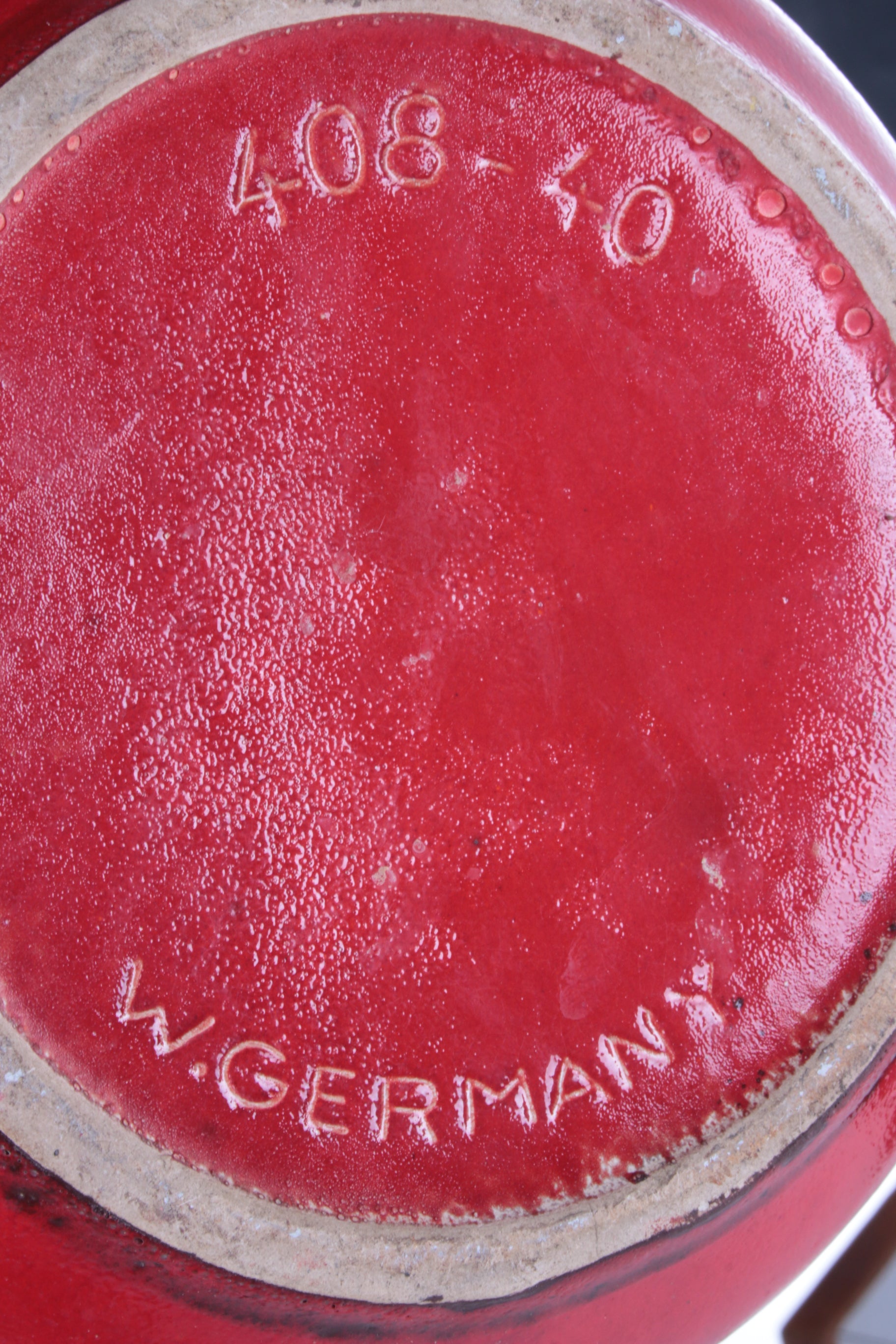 Vintage Grote Rode W.Germany vaas van Scheurich Fat Lava.