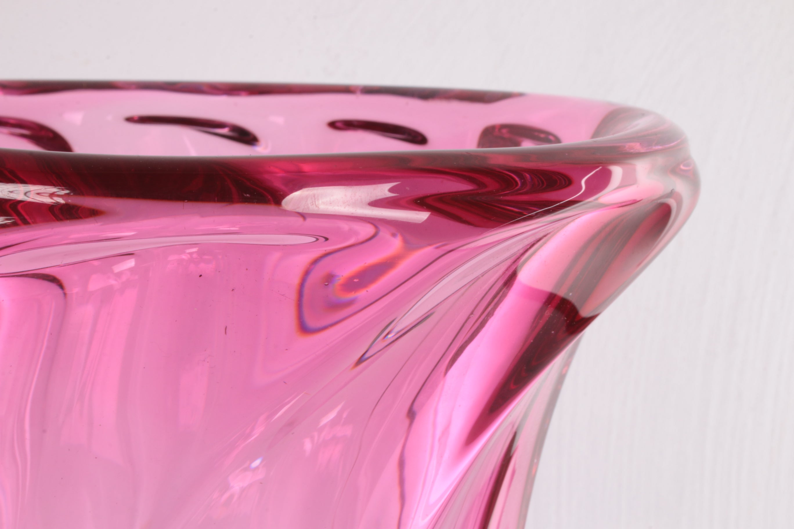 Vintage Grote Valsenlambert vaas Granberry kristal Belgie