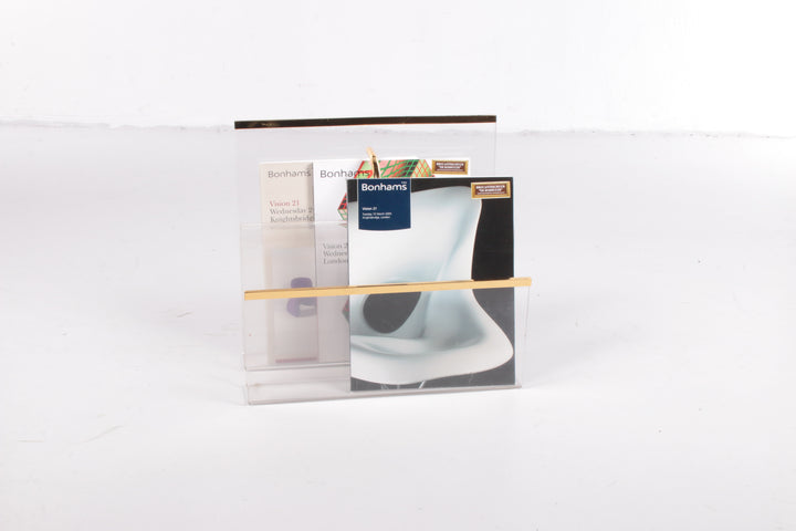 Hollywood regency Plexiglas magazijnrek jaren70 Italie