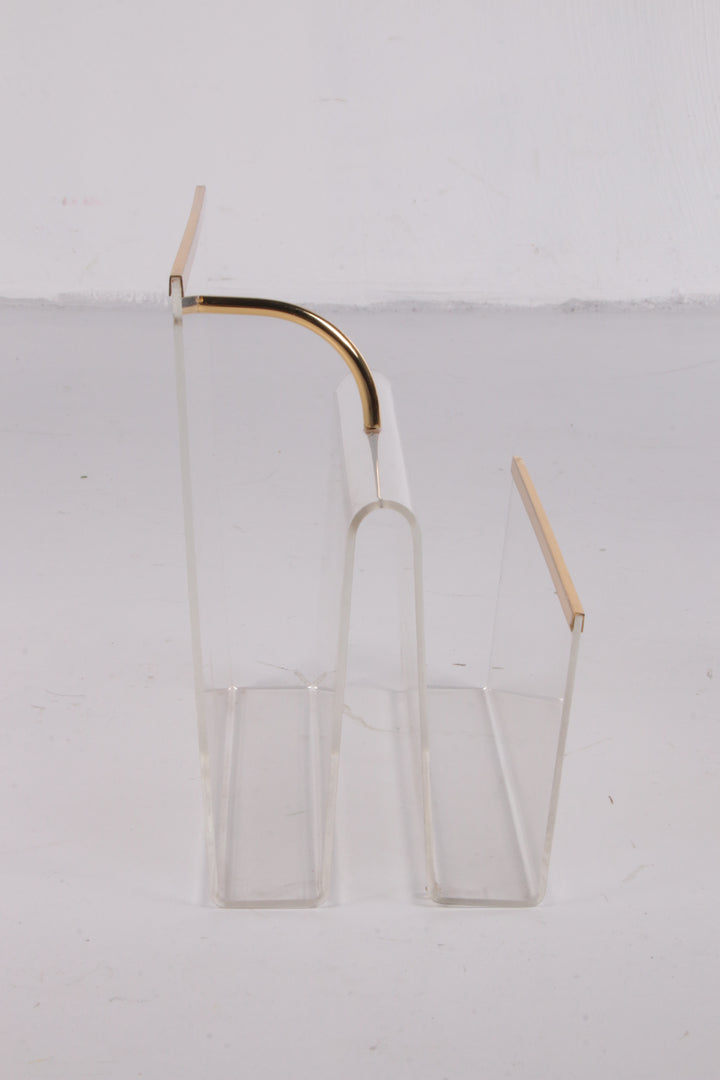 Hollywood regency Plexiglas magazijnrek jaren70 Italie