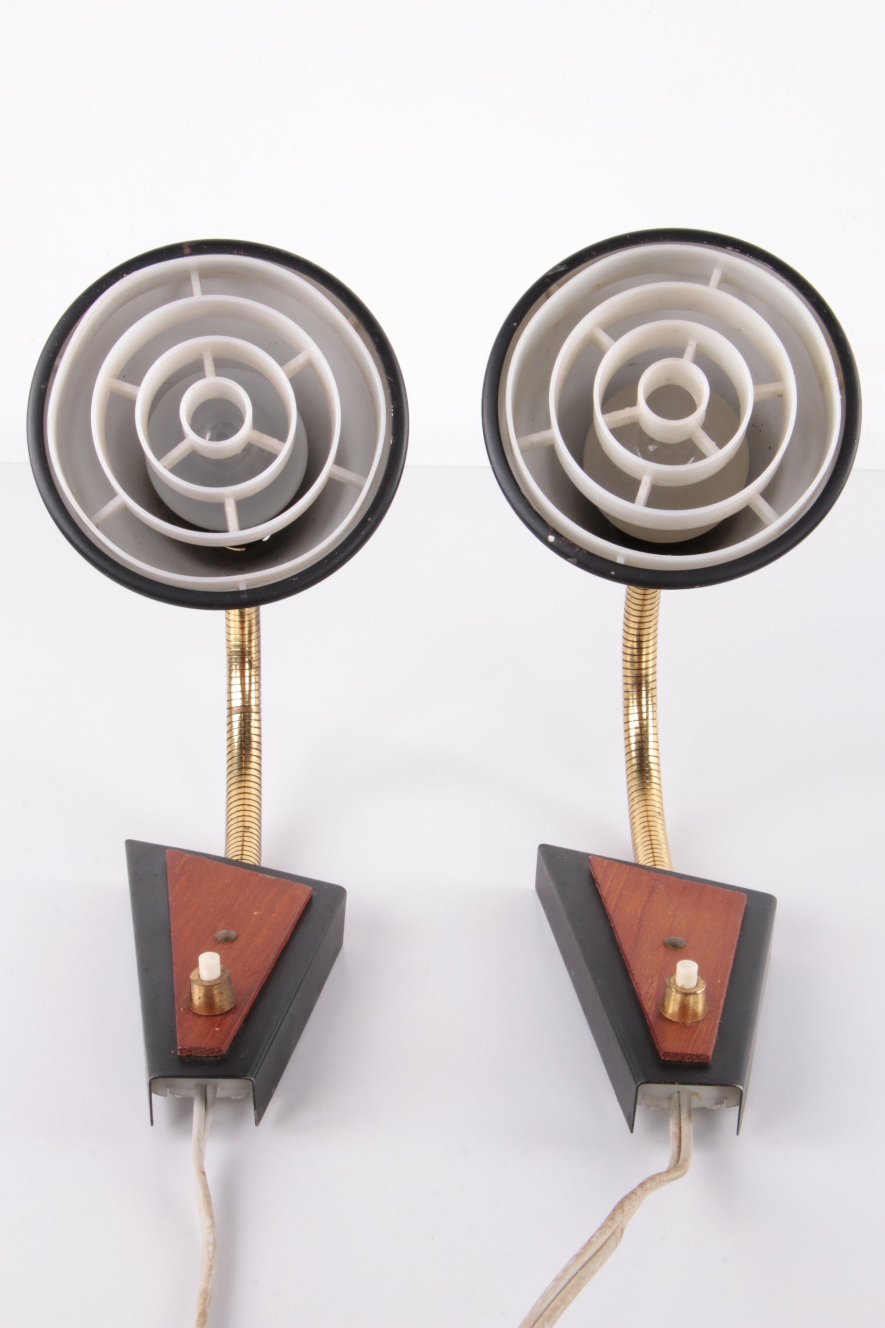 Deense Set van 2 buigzame spotjes jaren60