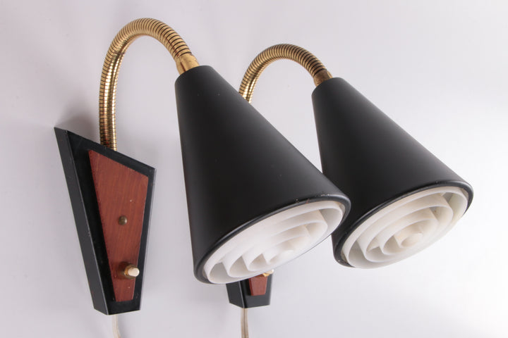 Deense Set van 2 buigzame spotjes jaren60