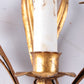 Mid-Century Blossom Wall Lamps in Gold-Colored Metal by Hans Kögl, Set of 2