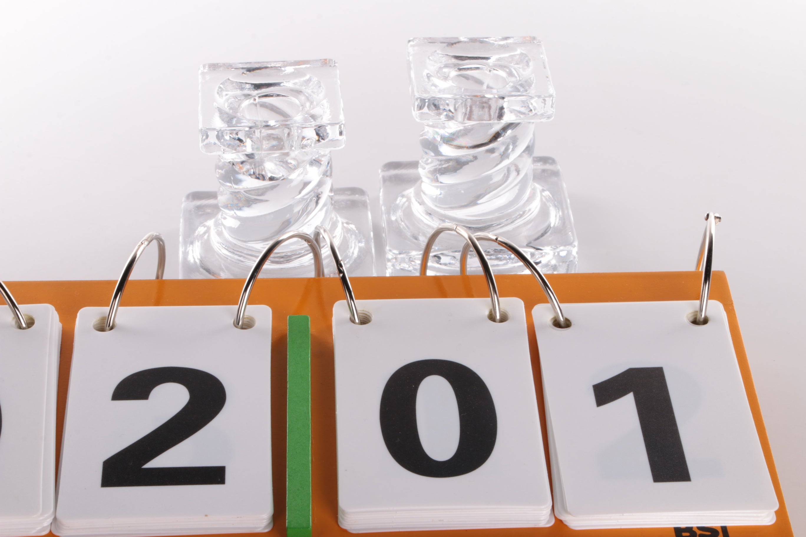 Vintage set van 2 Glas kandelaars jaren60 Scandinavie.