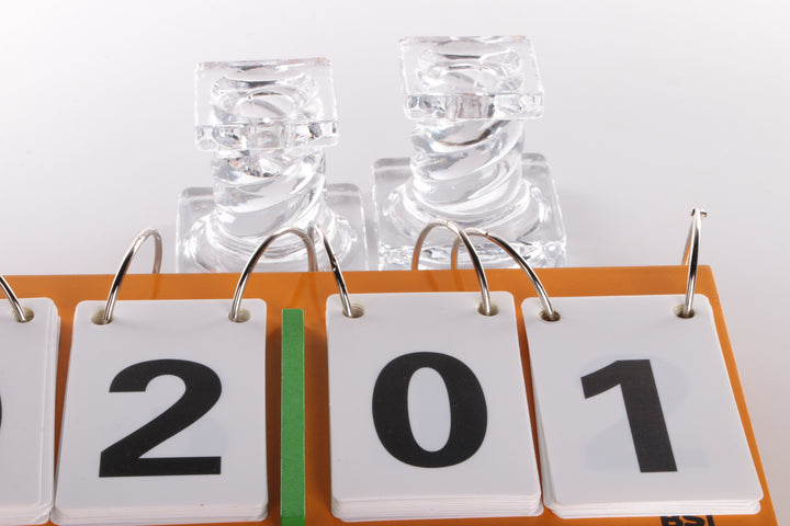 Vintage set van 2 Glas kandelaars jaren60 Scandinavie.