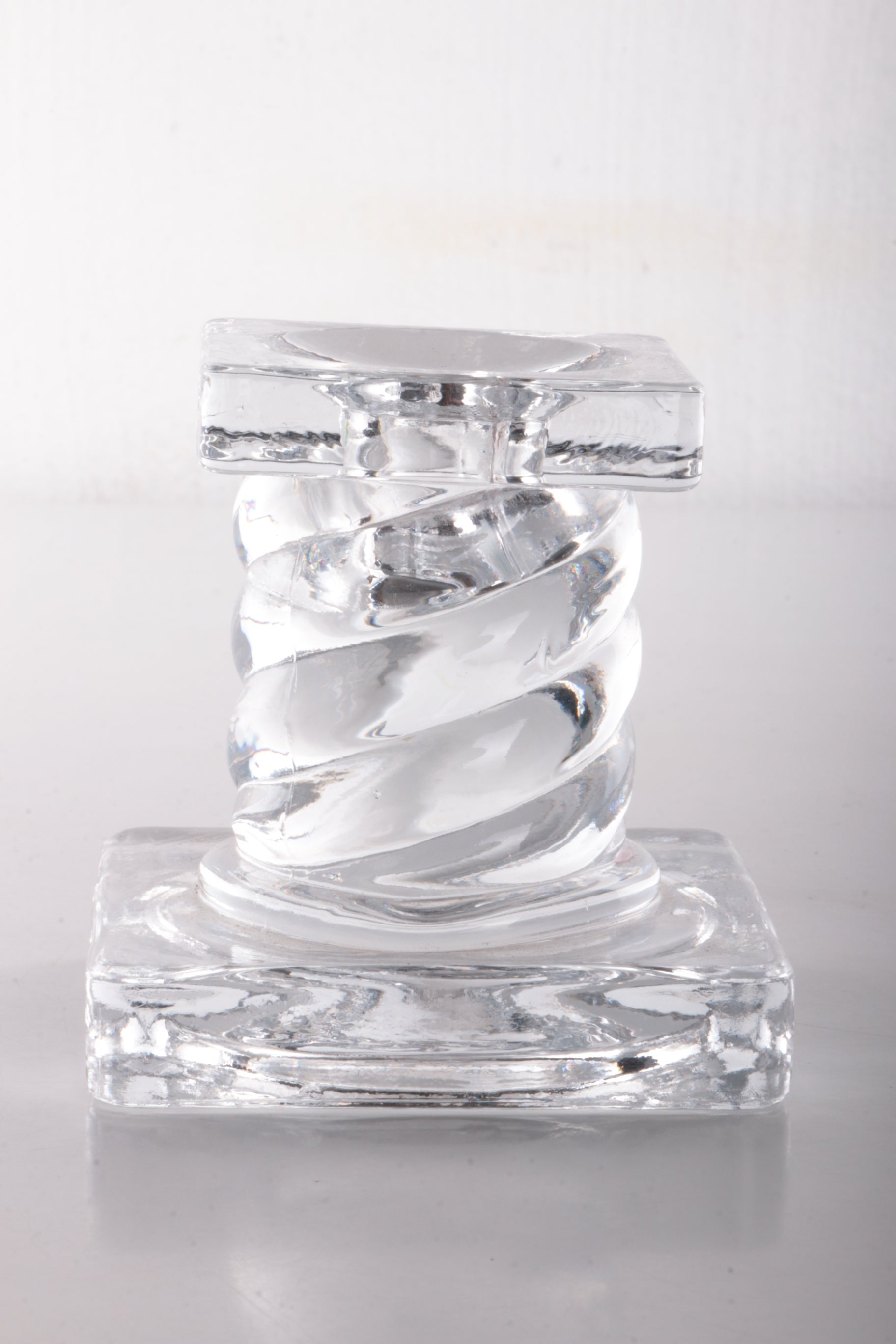 Vintage set van 2 Glas kandelaars jaren60 Scandinavie.