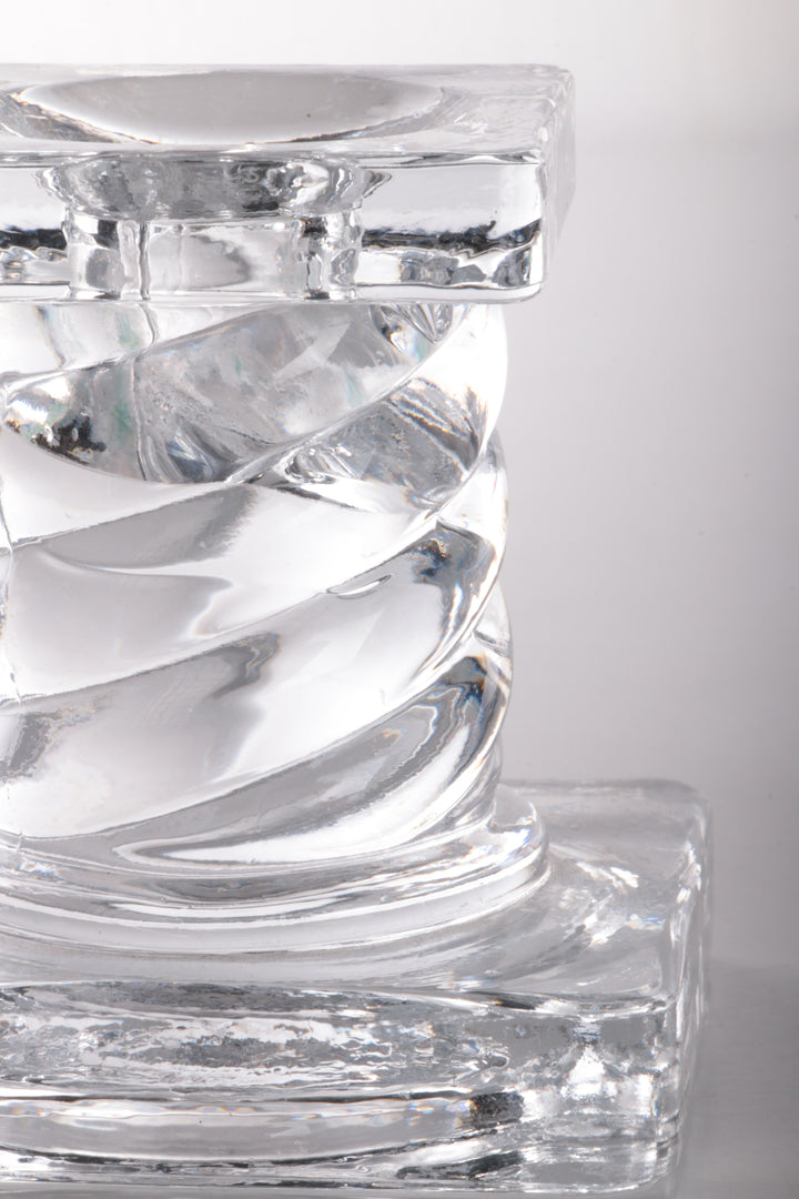 Vintage set van 2 Glas kandelaars jaren60 Scandinavie.