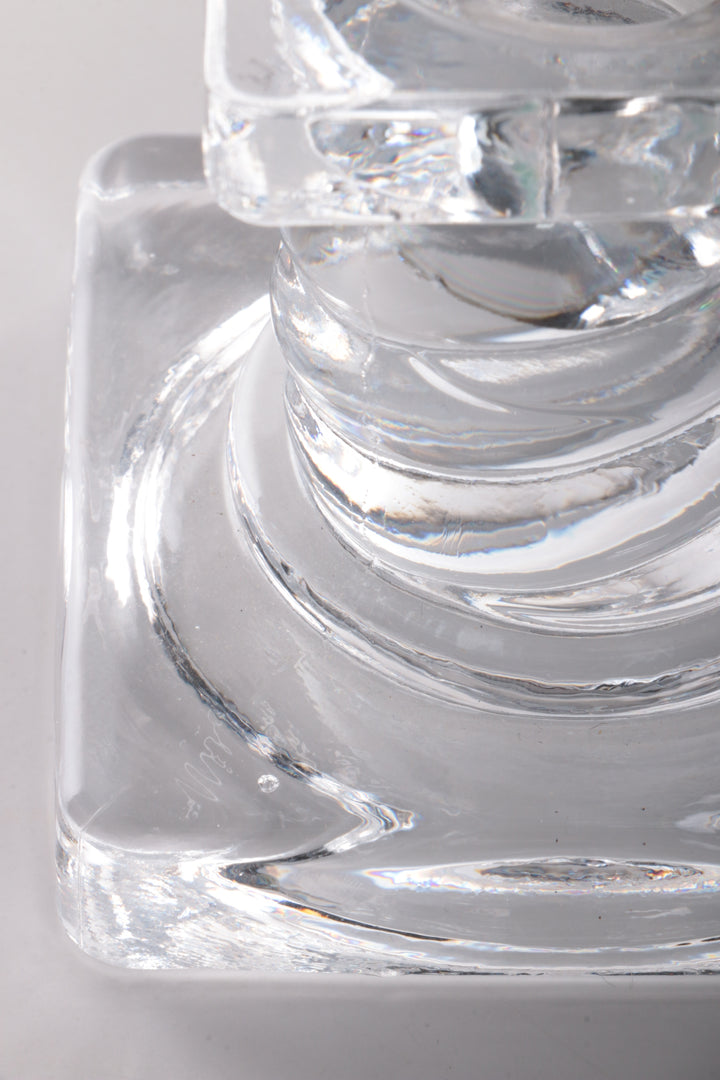 Vintage set van 2 Glas kandelaars jaren60 Scandinavie.