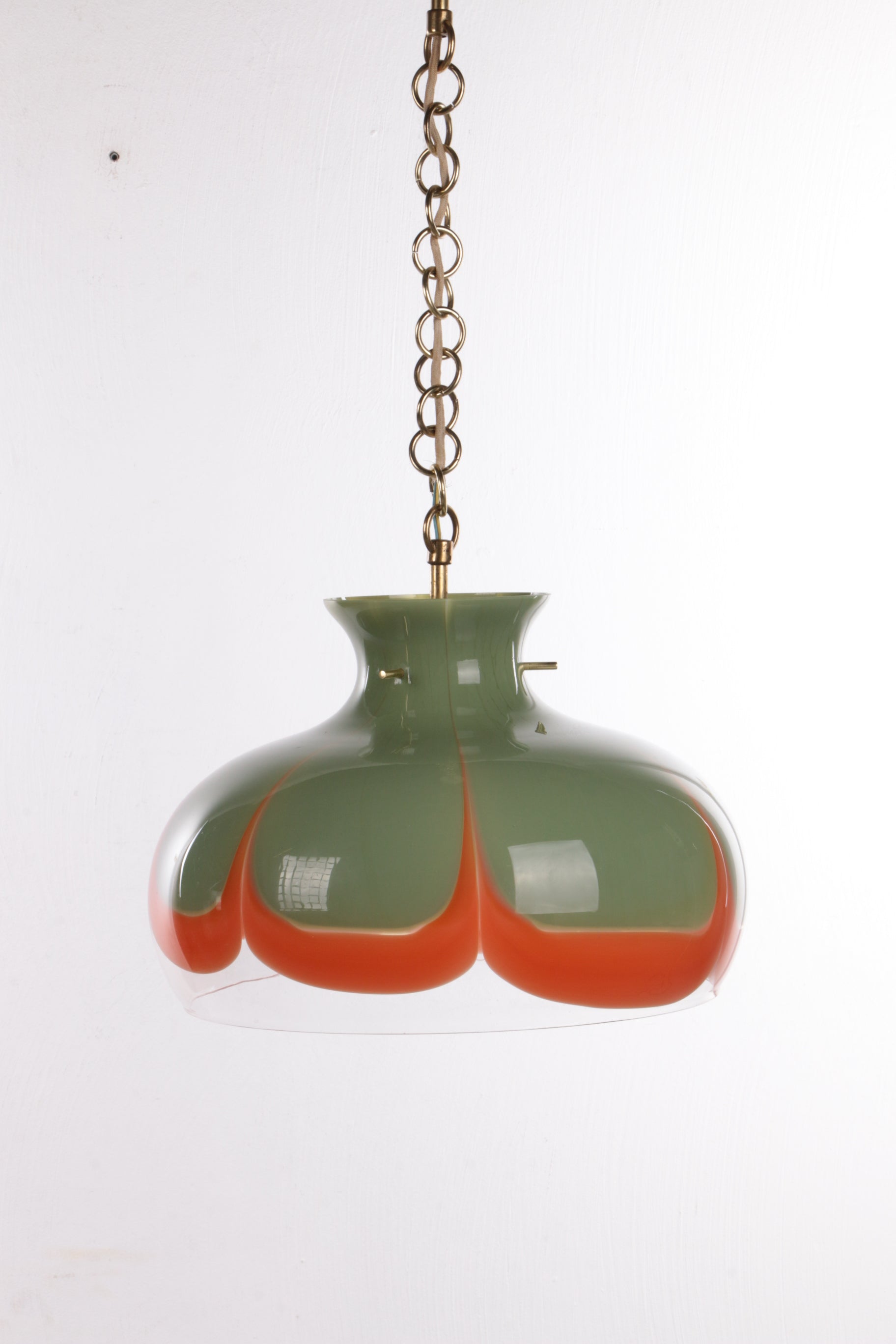 Spage Age Pendant Lamp Kaiser Leuchten with Murano Glass.