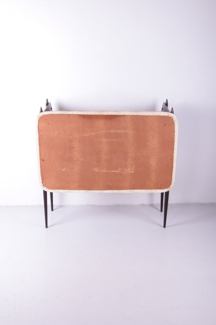 Ico Parisi Wandmeubel met spiegel en krukje 1950 Italie