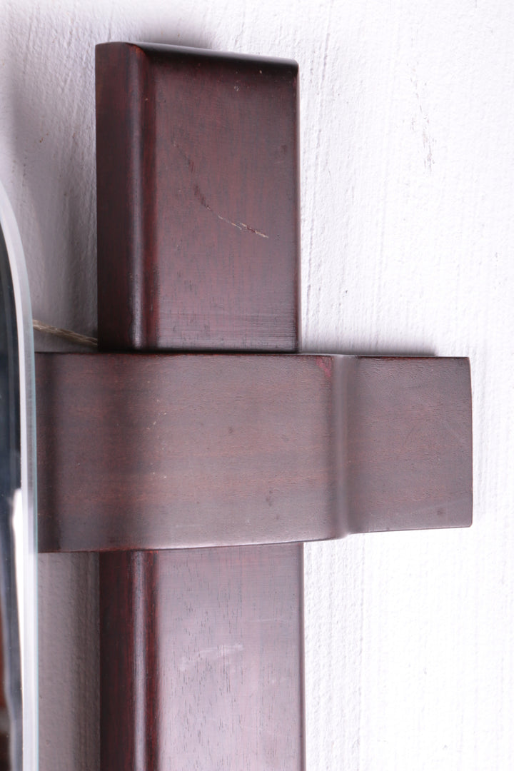 Ico Parisi Wandmeubel met spiegel en krukje 1950 Italie