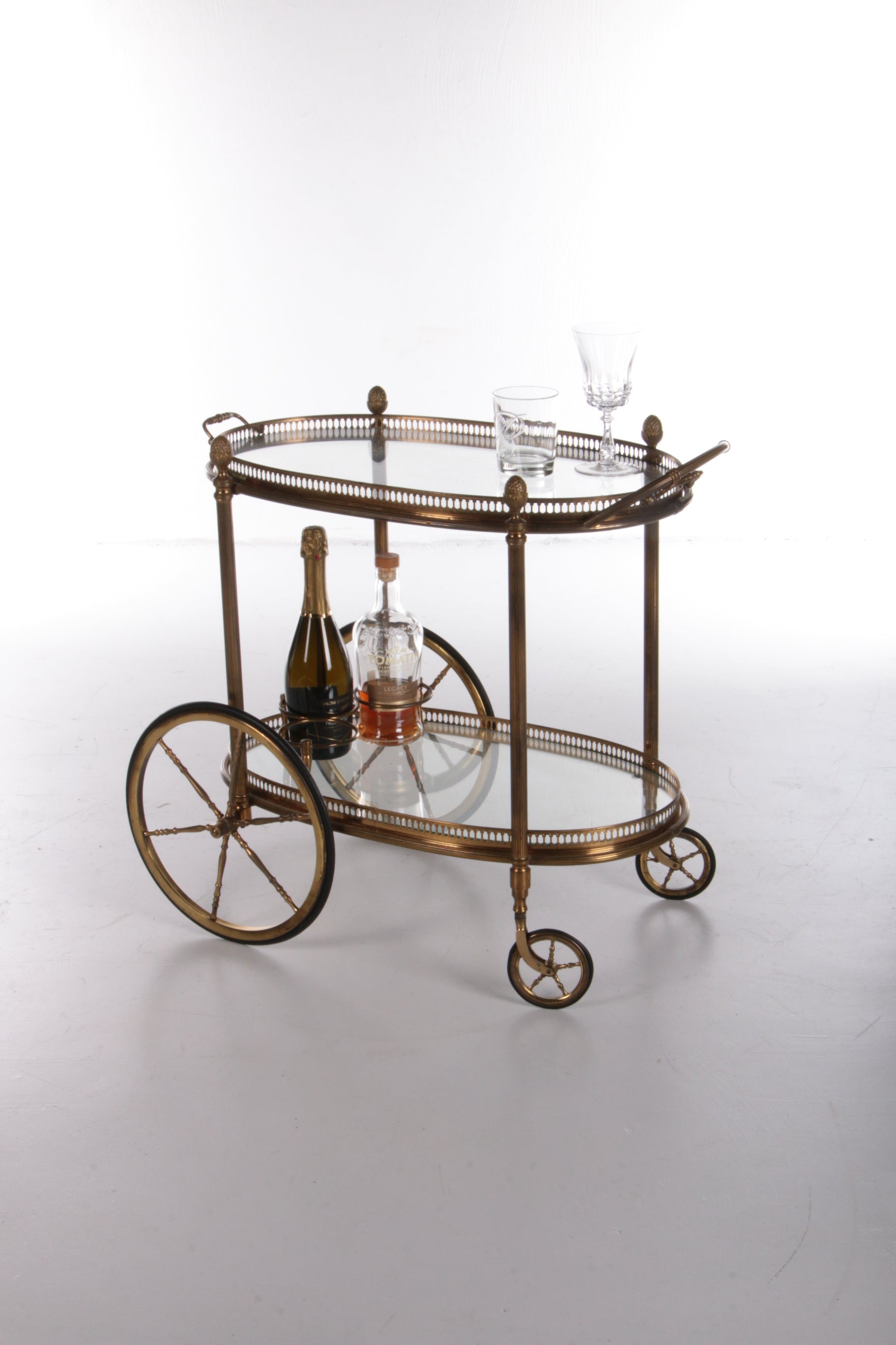 Vintage gouden trolley voor Maison Jansen - jaren 60