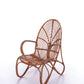 Vintage Dutch design rattan lounge stoel Rohe Noordwolde