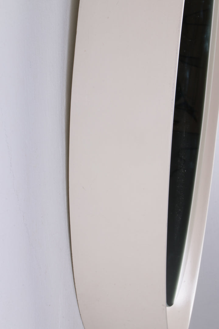 Italiaanse Grote Ronde spiegel met verlichting,jaren60