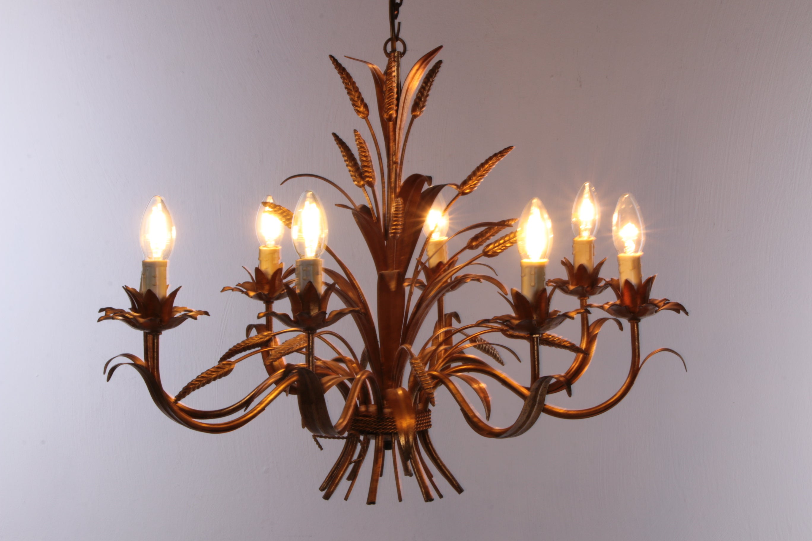 Grote Hanglamp Ontwerp van Hans Kogl,1970 Italie.