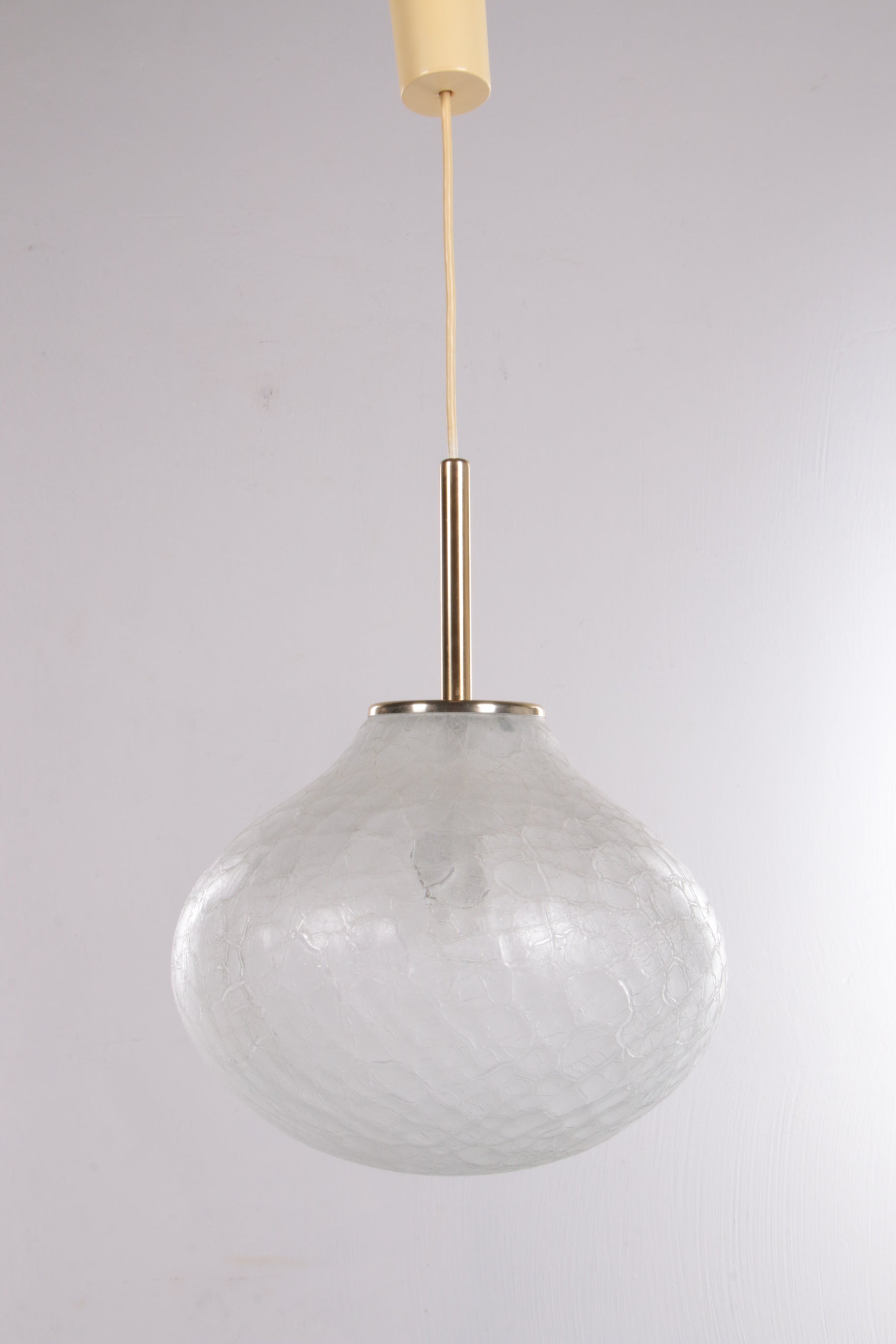 Zeer zeldzame glazen hanglamp van Doria Leuchten, 1960, Duitsland