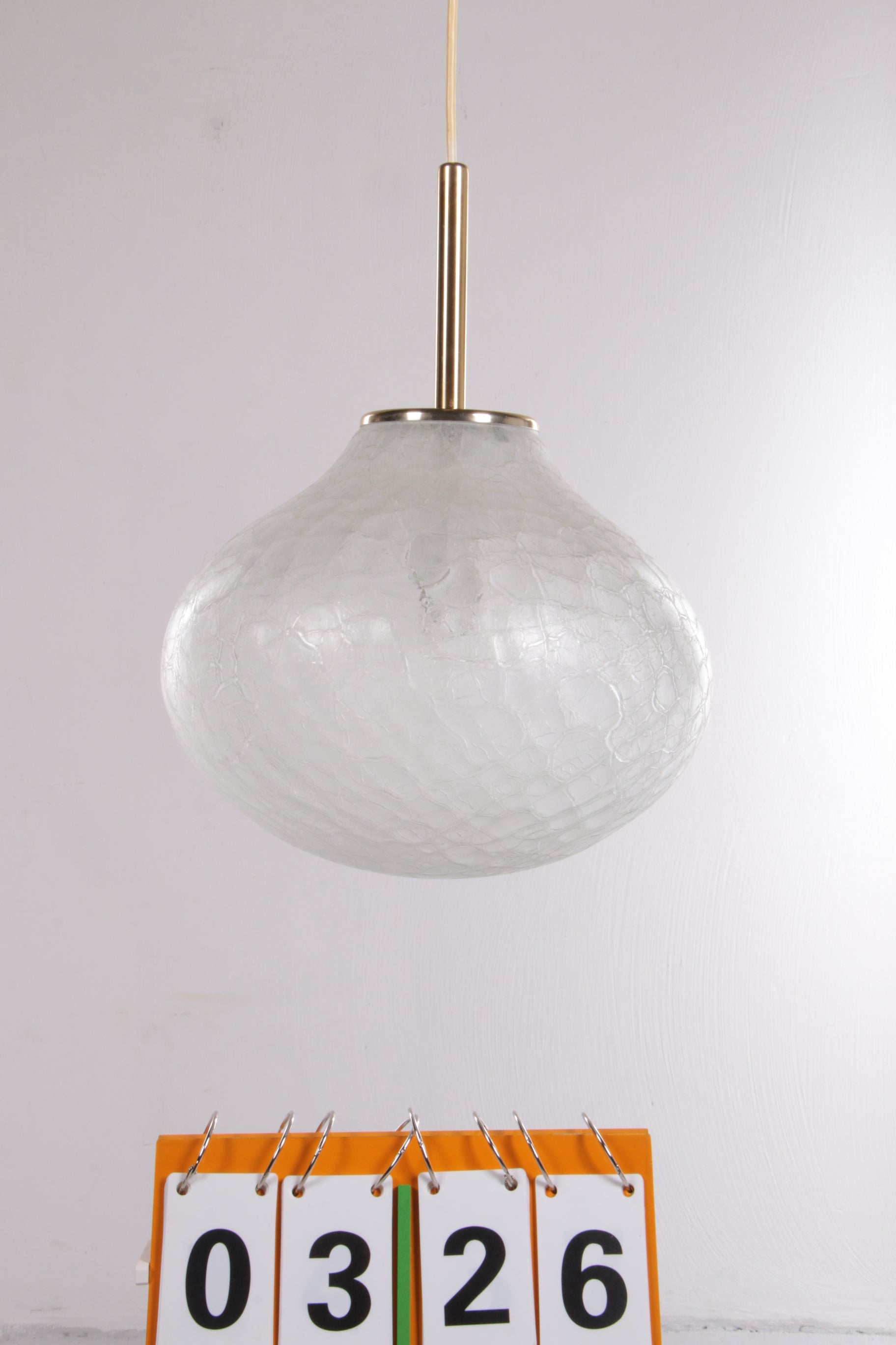 Zeer zeldzame glazen hanglamp van Doria Leuchten, 1960, Duitsland