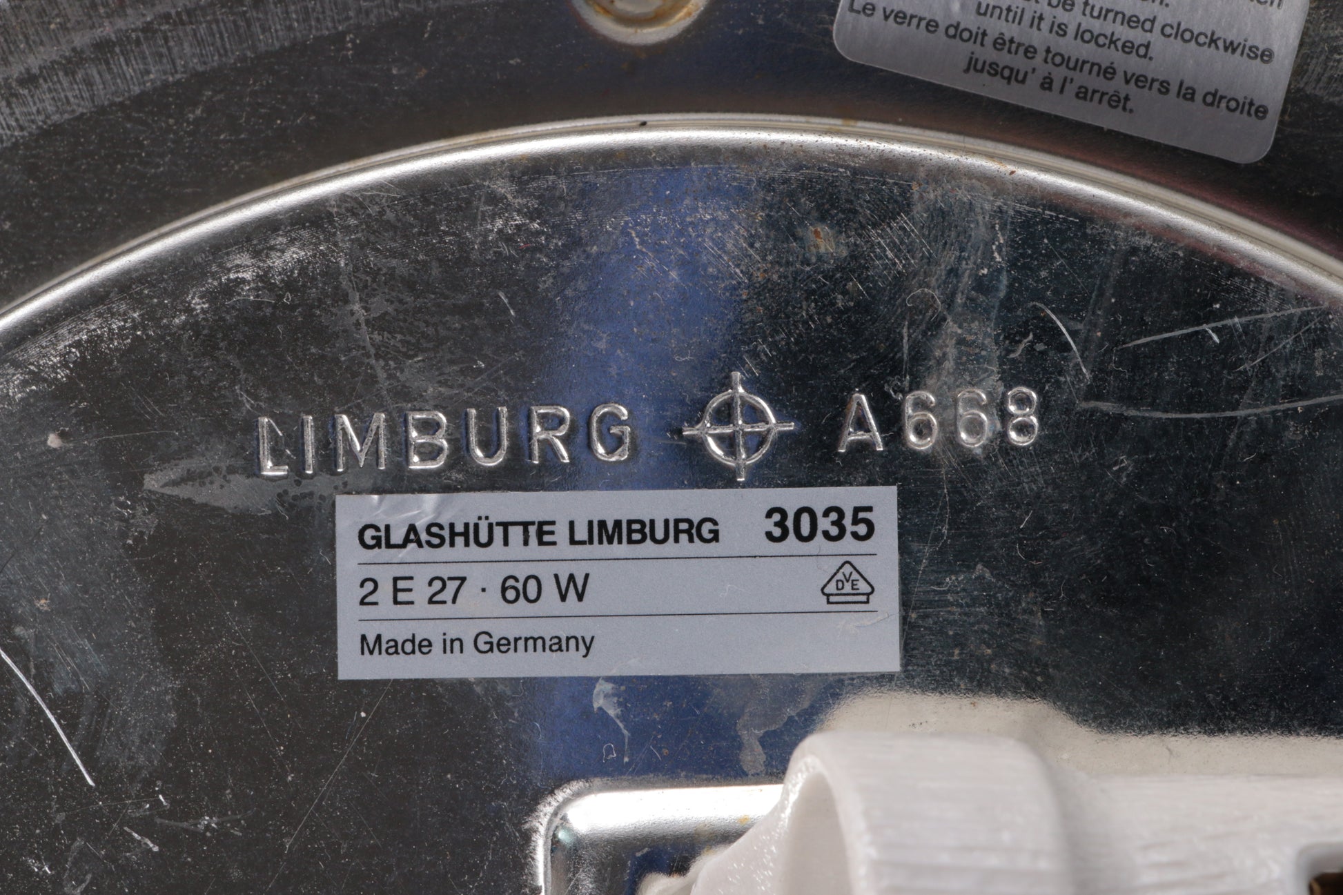 Glass Flush Mount or Sconce by Helena Tynell for Glashütte Limburg, 1960s