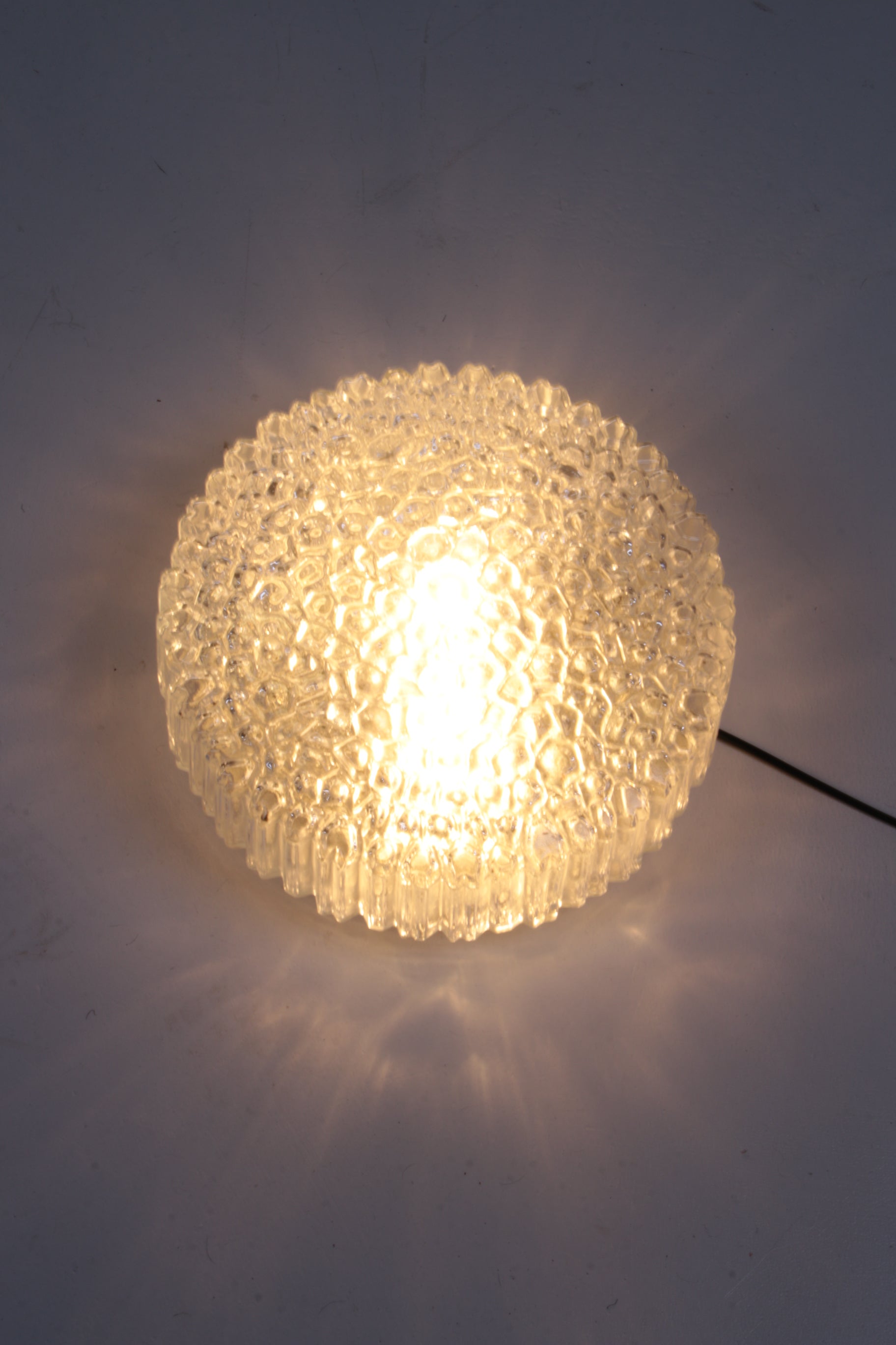 Glass Flush Mount or Sconce by Helena Tynell for Glashütte Limburg, 1960s