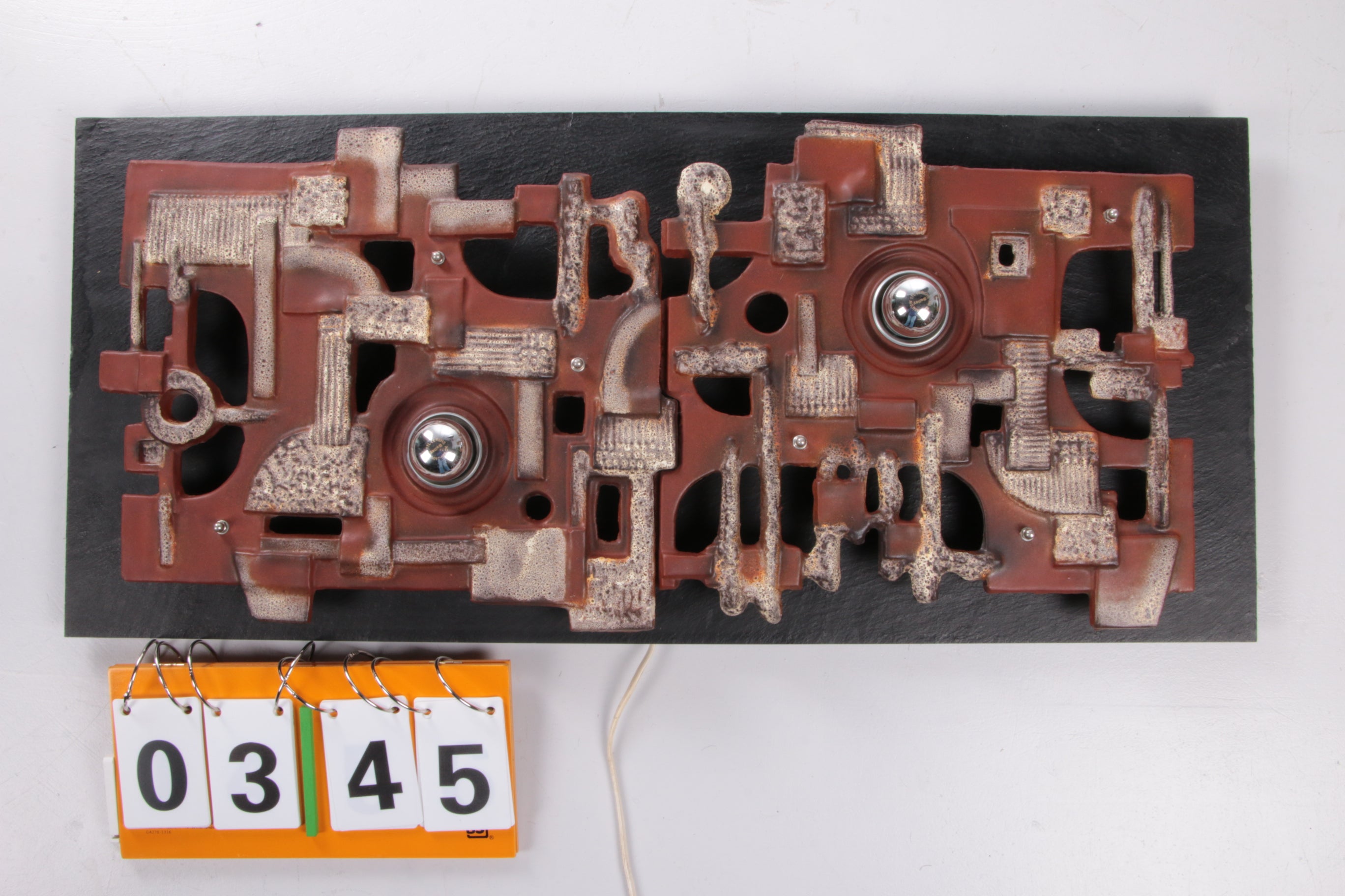 Grote Duitse keramieken wandlamp ontwerp Brakelmann & Becker,1960 Germany