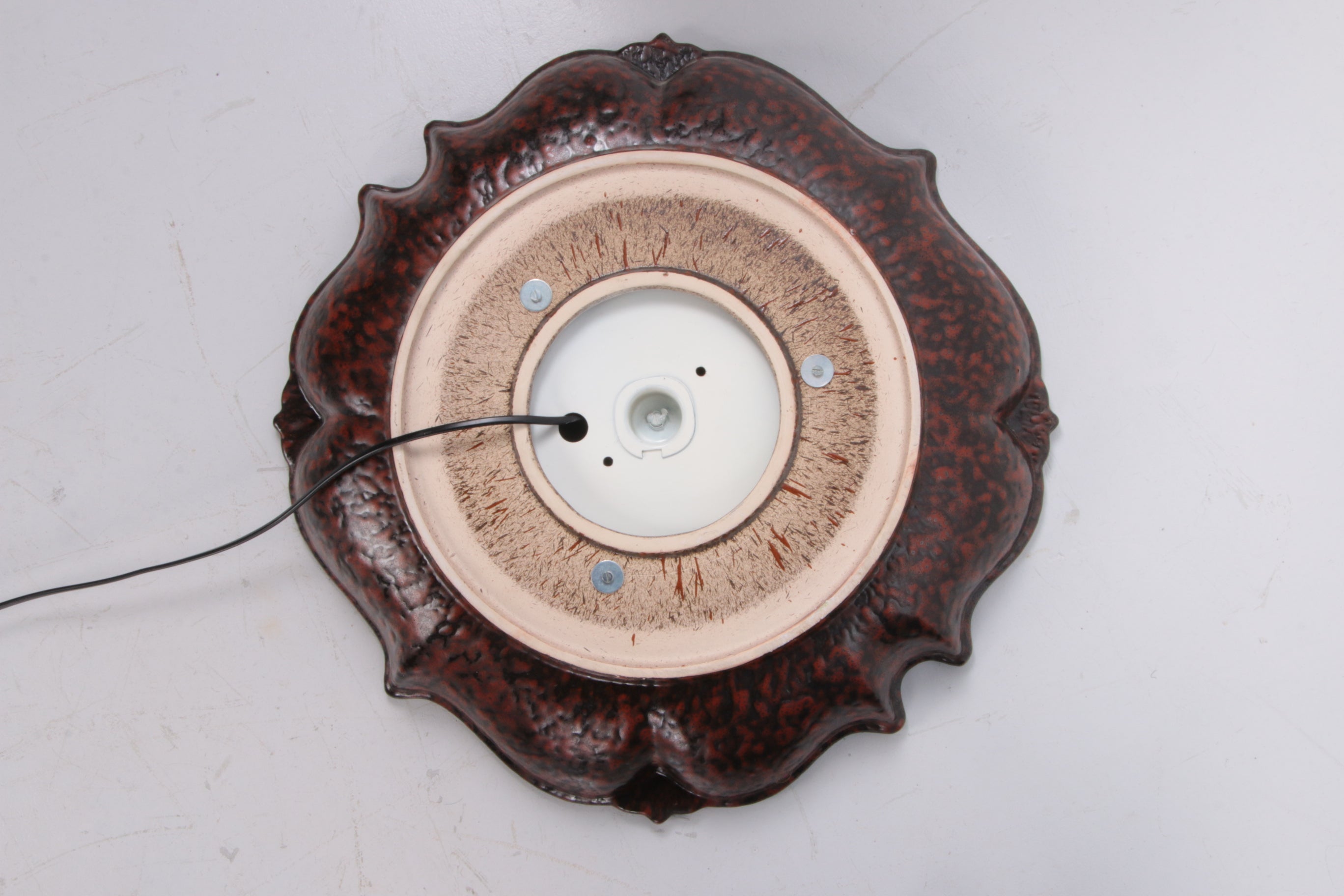 Vintage Keramieken Wandspiegel met verlichting jaren60s.