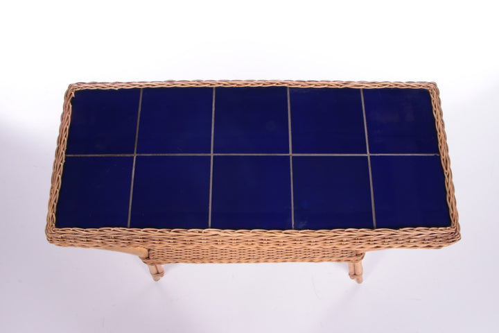 Vintage Sidetable Bohemian stijl Bamboo,1960 Frankrijk.