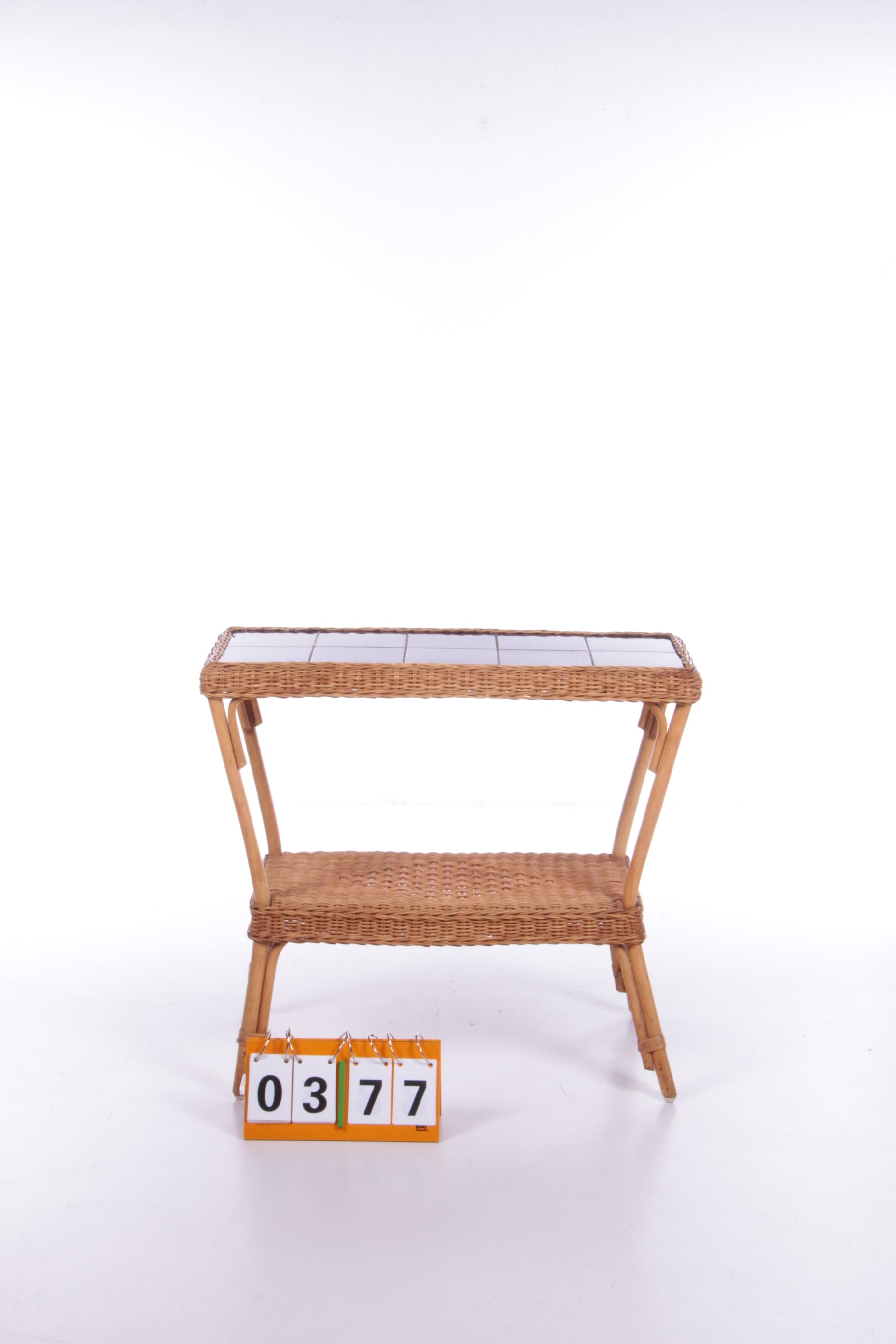 Vintage Sidetable Bohemian stijl Bamboo,1960 Frankrijk.